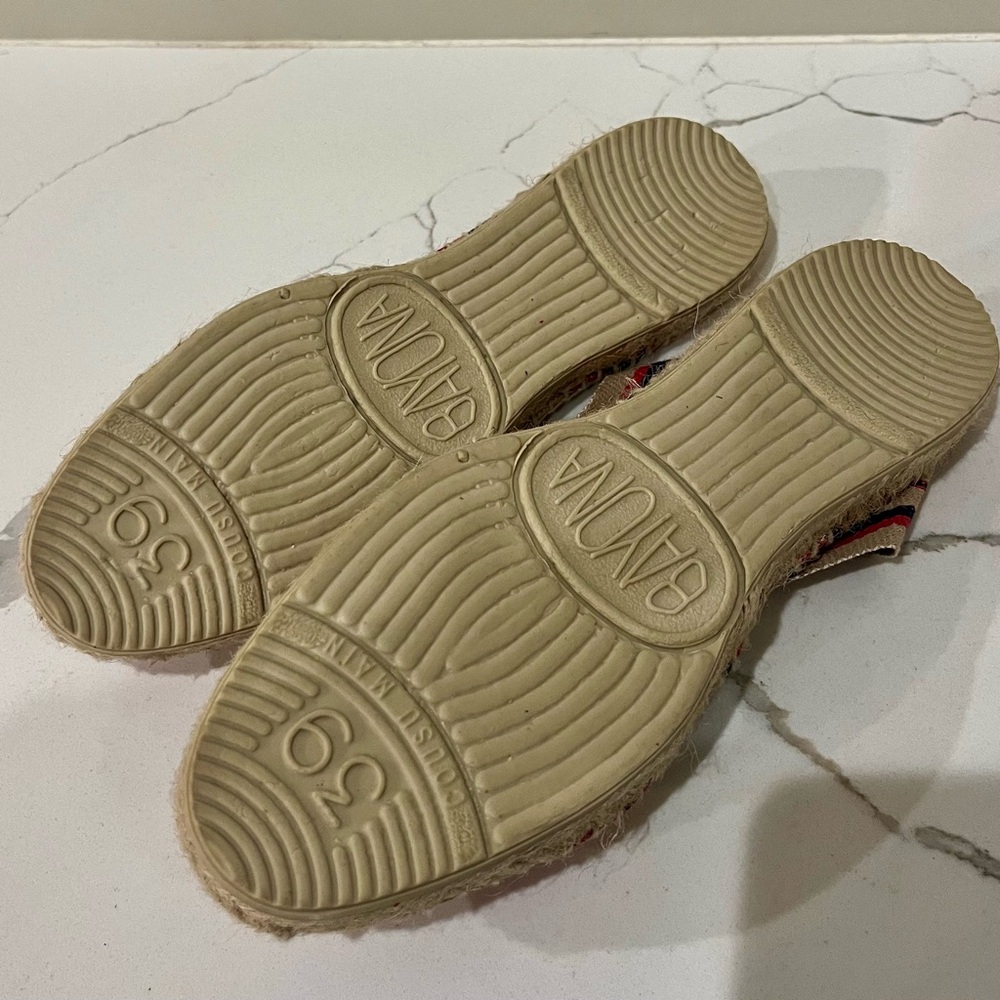 Batona, Striped Espadrilles in Red and Beige, size 39 - Picture 6 of 10